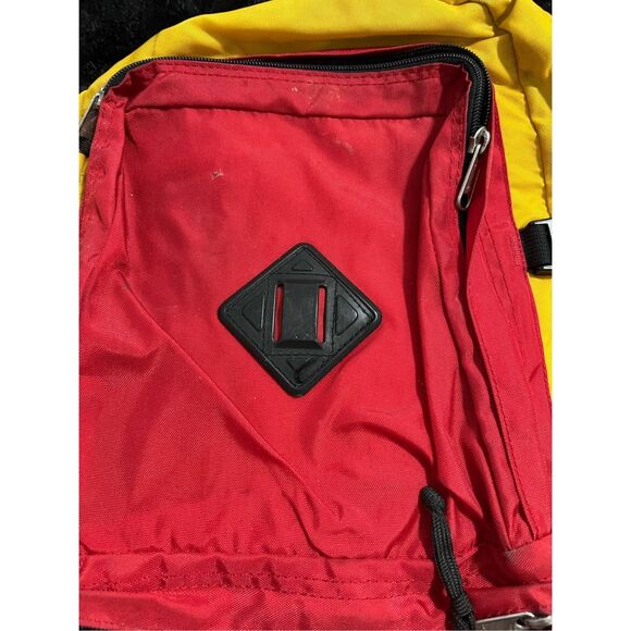 Stylish Red and Yellow Women's Backpack - Picture 2 of 7